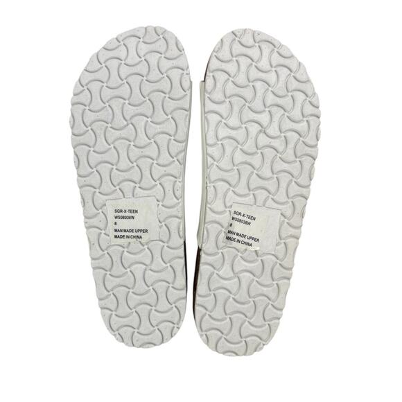 SUGAR White Buckle Sandals Size 8 - Picture 3 of 3